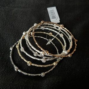 NWT Bangle bracelet set with crystals